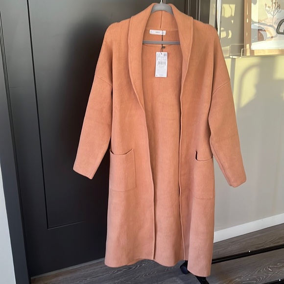 Mango Oversized Sweater Coat With 